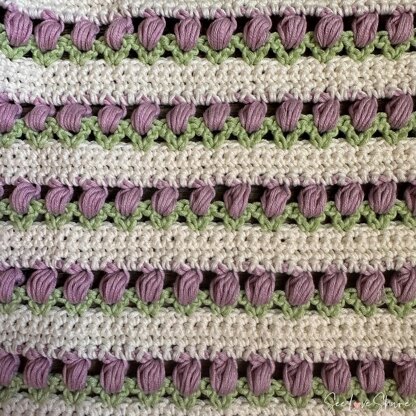 Mini Tulips in a Row Baby Blanket