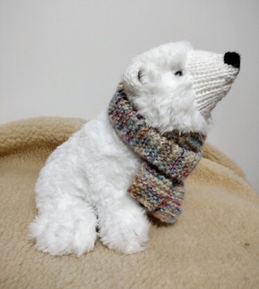 Polar Bear in a warm scarf