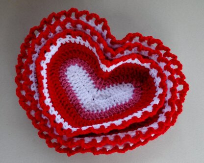 Heart Shaped Baskets Trio