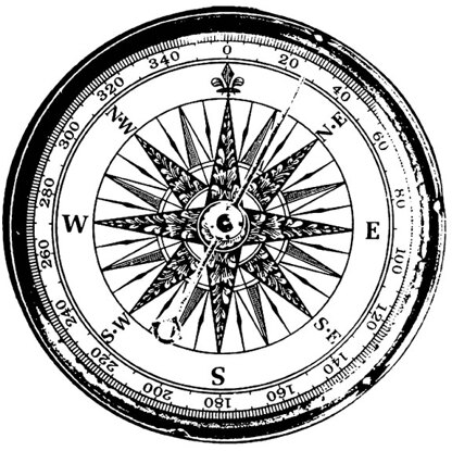 Stampers Anonymous Tim Holtz Mounted Red Rubber Stamp 2"X2" - Compass