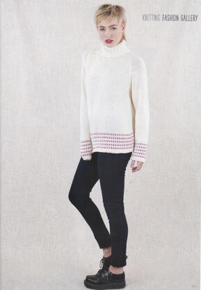 Roll Neck Border Jumper