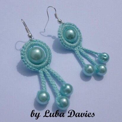 Crocheted Earrings NACRE