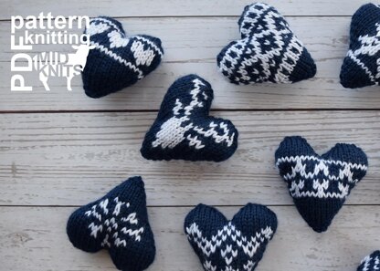 Knit Fair Isle Hearts