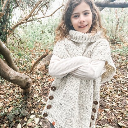 Winter walks crochet poncho