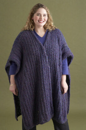 Crochet Urban Wrap in Lion Brand Homespun - 70678AD