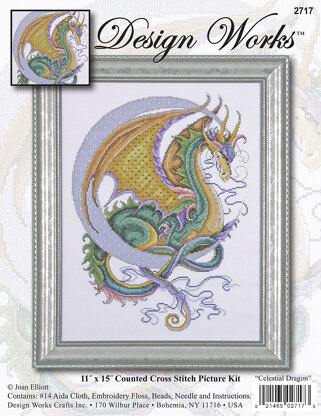 Design Works Celestial Dragon Cross Stitch Kit - 28cm x 38cm