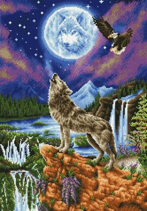 Diamond Dotz Mystic Wolf Diamond Painting Kit