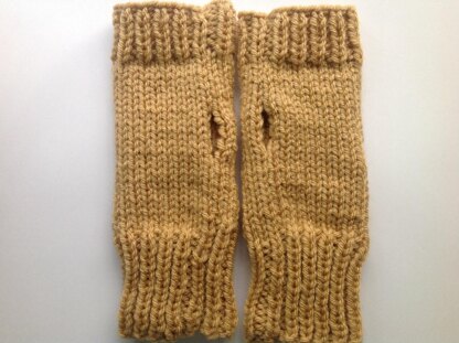 Knitted Owl Fingerless Gloves