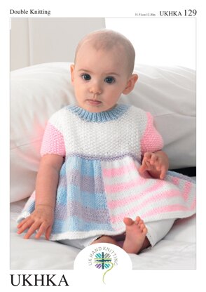 UKHKA 129 Dress, Cardigan and Hat - UKHKA129pdf - Downloadable PDF