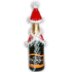 Santa Claus bottle cover. Christmas table decoration. Crochet Santa hat and cape