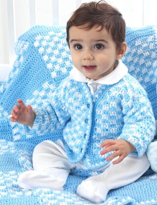 Checkered Blanket in Bernat Softee Baby Solids