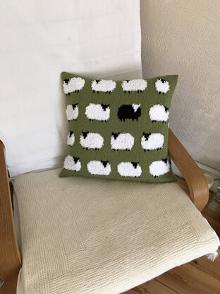 Flock of sheep cushion