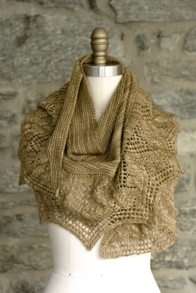 Flan Shawl in Manos del Uruguay Silk Blend Fino - 2014E