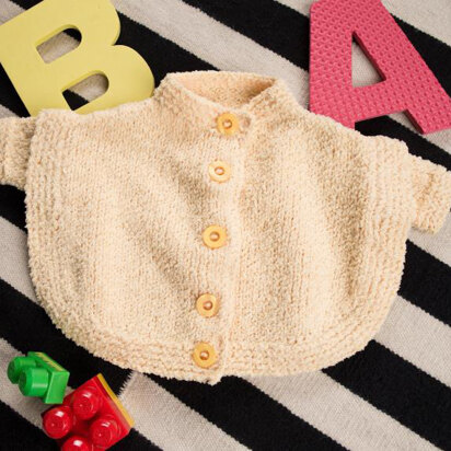 Baby Poncho in Plymouth Yarn Daisy - 2572 - Downloadable PDF - knitting pattern