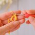 Crochet lemon & leaf keychain / bag charm