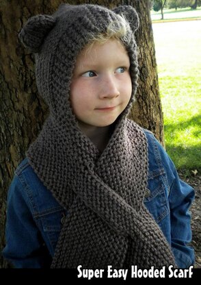 Super Easy Hooded Scarf