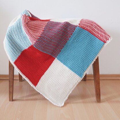 Tunisian Patchwork Baby Blanket