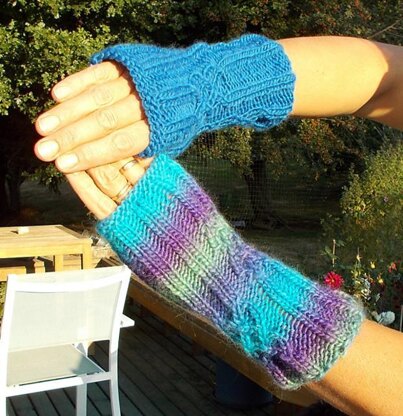 Rib & Braid Mitts