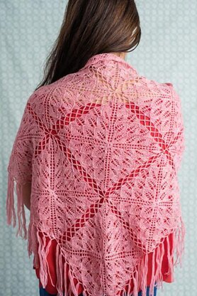 K851-Hibiscus Shawl