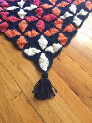 Retro Leaf Baby Blanket