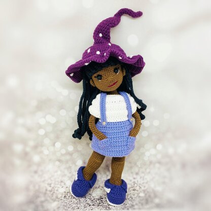 Witch doll crochet pattern, Amigurumi doll pattern