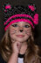 Glam Black Cat Hat in Red Heart Reflective - LW4447EN