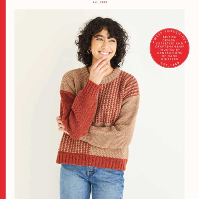 Sirdar 10301 Harlequin Sweater in Haworth Tweed PDF