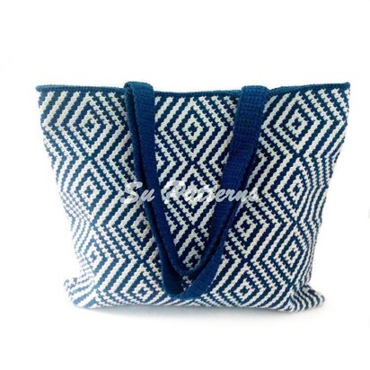 Geometric Tapestry Crochet Tote Pattern