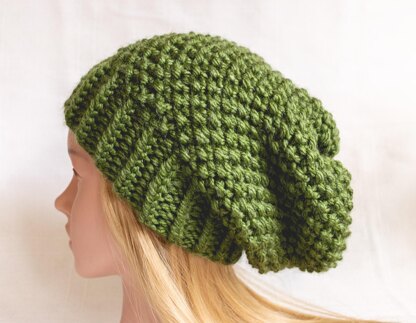 Moss Stitch Slouch Hat made with King Cole Big Value Super Chunky Yarn