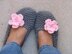 Crochet Slippers with flower