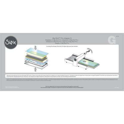 Sizzix Big Shot Pro Thinner Steel-Rule Die Adapter G - 12"X26"X.125"