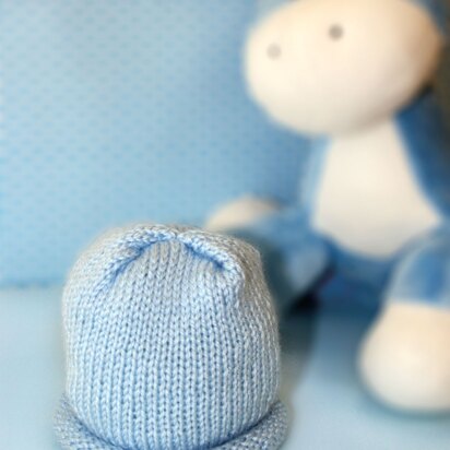 Knit Preemie Hat in Bernat Softee Baby Solids - Downloadable PDF - knitting pattern