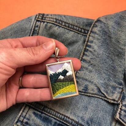 M Creative J PNW Landscape Pendant Embroidery Kit