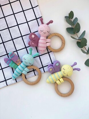 Baby Teether Butterfly and Dragonfly