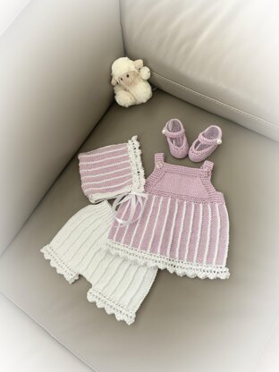"Twinkle" Sideways knitted dress set