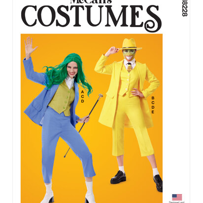 McCall's Misses' Jacket, Vest and Cropped Pants Costume M8228 - Sewing Pattern