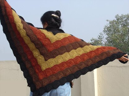 Cascading Kites Triangular Shawl