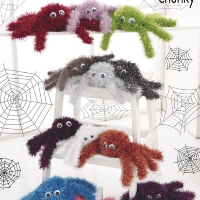 Tinsel Spiders in King Cole Tinsel Chunky - 9086pdf - Downloadable PDF