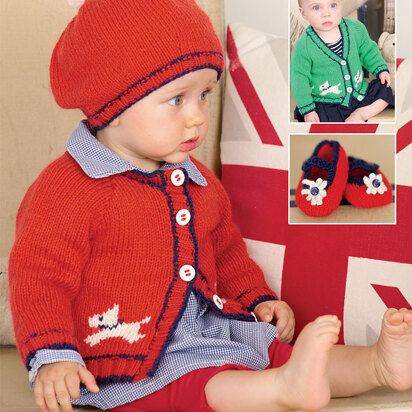 Cardigans, Beret and Shoes in Sirdar Snuggly DK - 1894 - Downloadable PDF