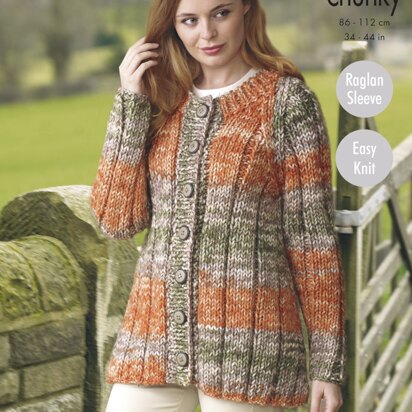 Cardigans in King Cole Super Chunky - 4755 - Downloadable PDF