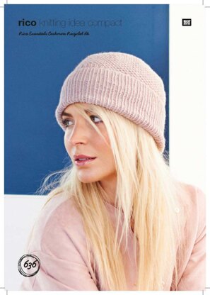 Hat in Rico Essentials Cashmere Recycled DK - 636 - Downloadable PDF