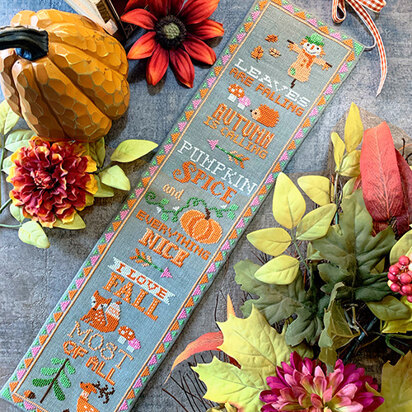 Tiny Modernist Autumn Bell Pull - Leaflet