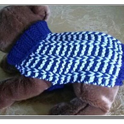 Celtic Doggie Special Rib Dog Sweater - knitting pattern