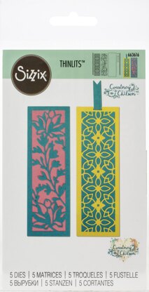 Sizzix Thinlits Dies By Courtney Chilson - Botanical Bookmarks
