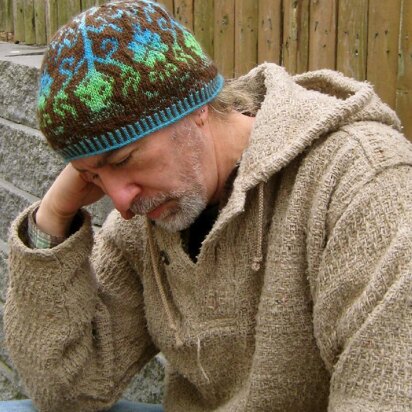 Thistle and Shamrock Beanie - knitting pattern