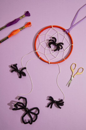 DMC Spider Web Dreamcatcher - PAT1098 - Downloadable PDF