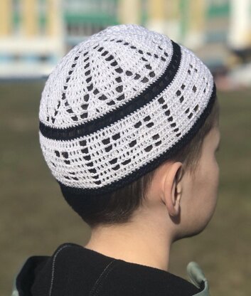 Short cotton skull cap kufi