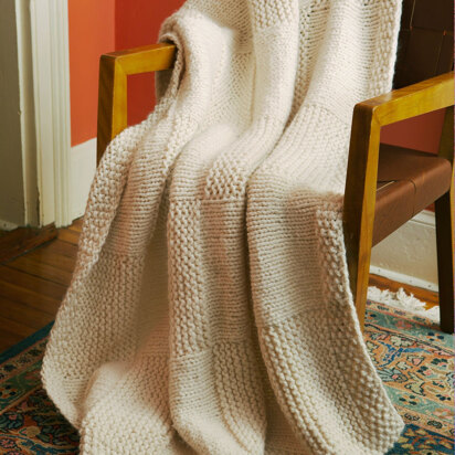 Basketweave Afghan in Lion Brand Wool-Ease Thick & Quick - 90332AD - knitting pattern