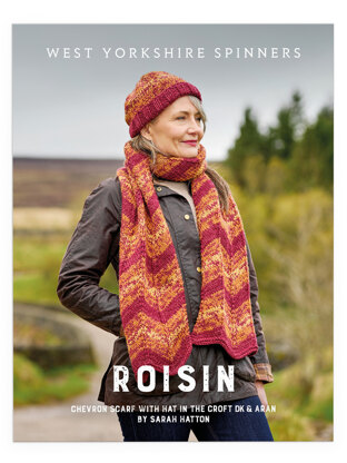 Roisin Chevron Scarf with Hat in the West Yorkshire Spinners Croft DK & Aran