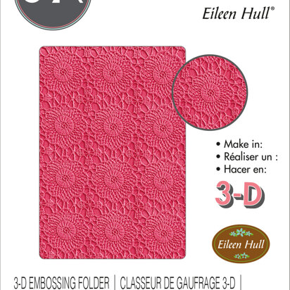 Sizzix 3-D Textured Impressions Embossing Folder Crochet Mandala by Eileen Hull